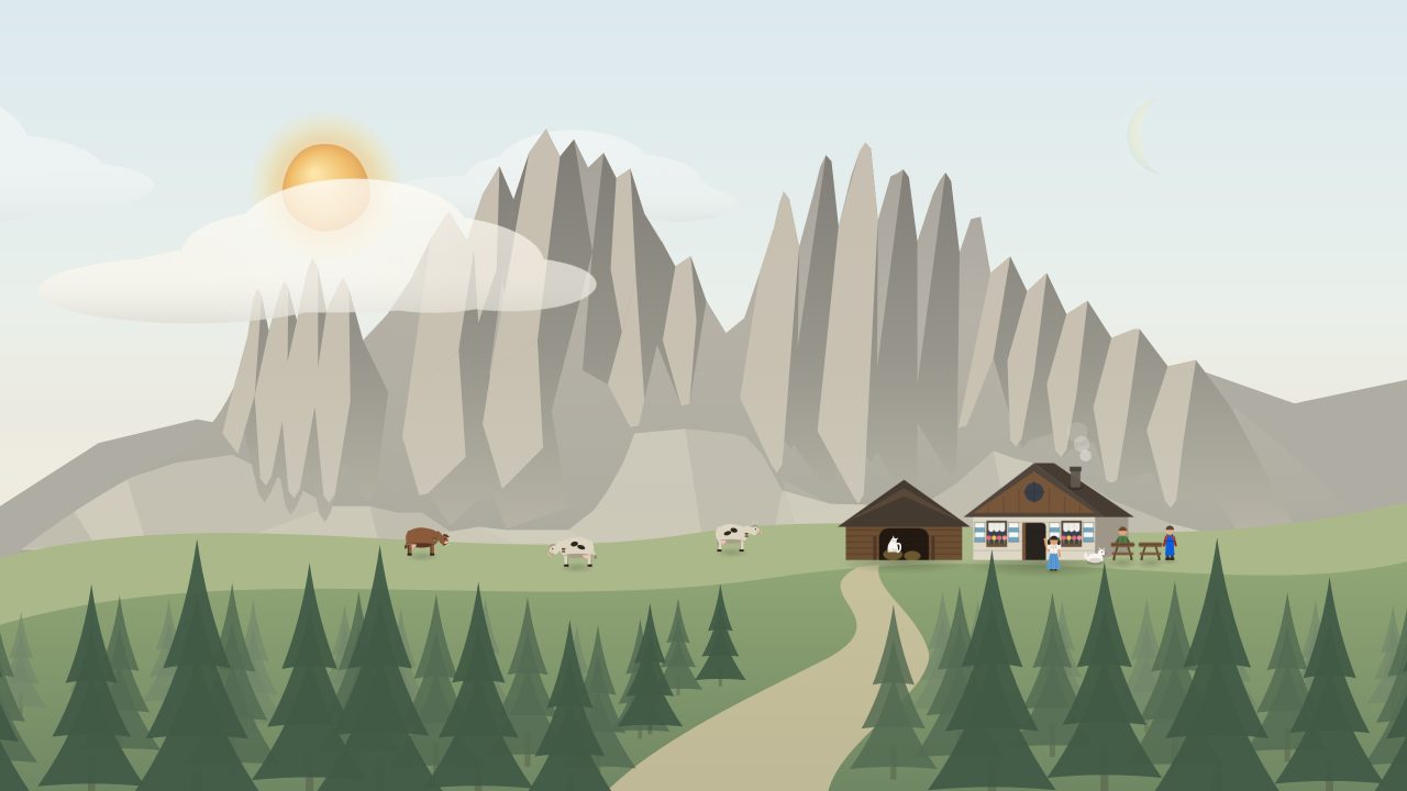 Il paesaggio montano durante il giorno